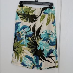 Tropical Print Skirt